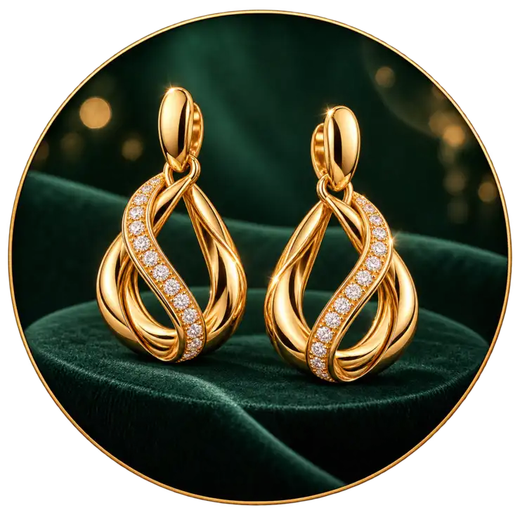 Anti-tarnish earrings for women by Purnave Jewelz