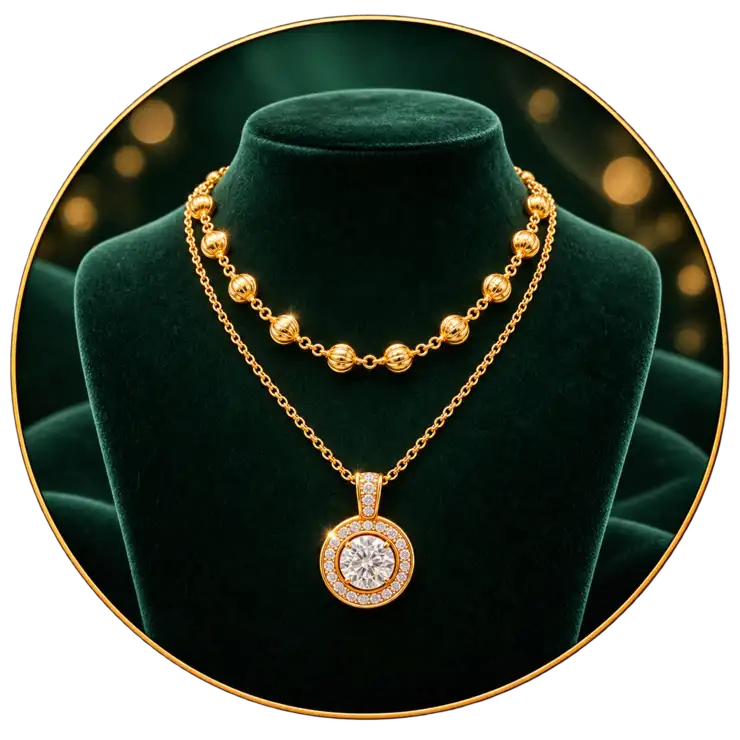Anti-tarnish necklaces for women by Purnave Jewelz