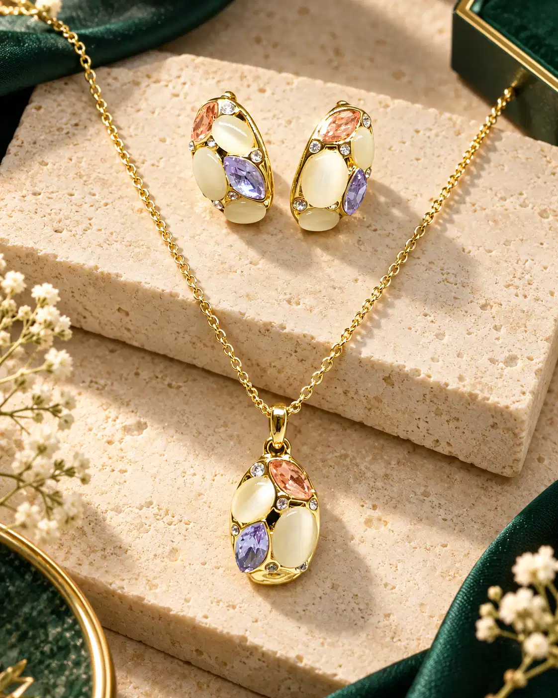 elara-pastel-stone-pendant-earring-set